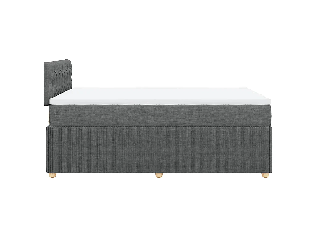 Boxspringbett mit Matratze Dunkelgrau 120x190 cm Stoff
