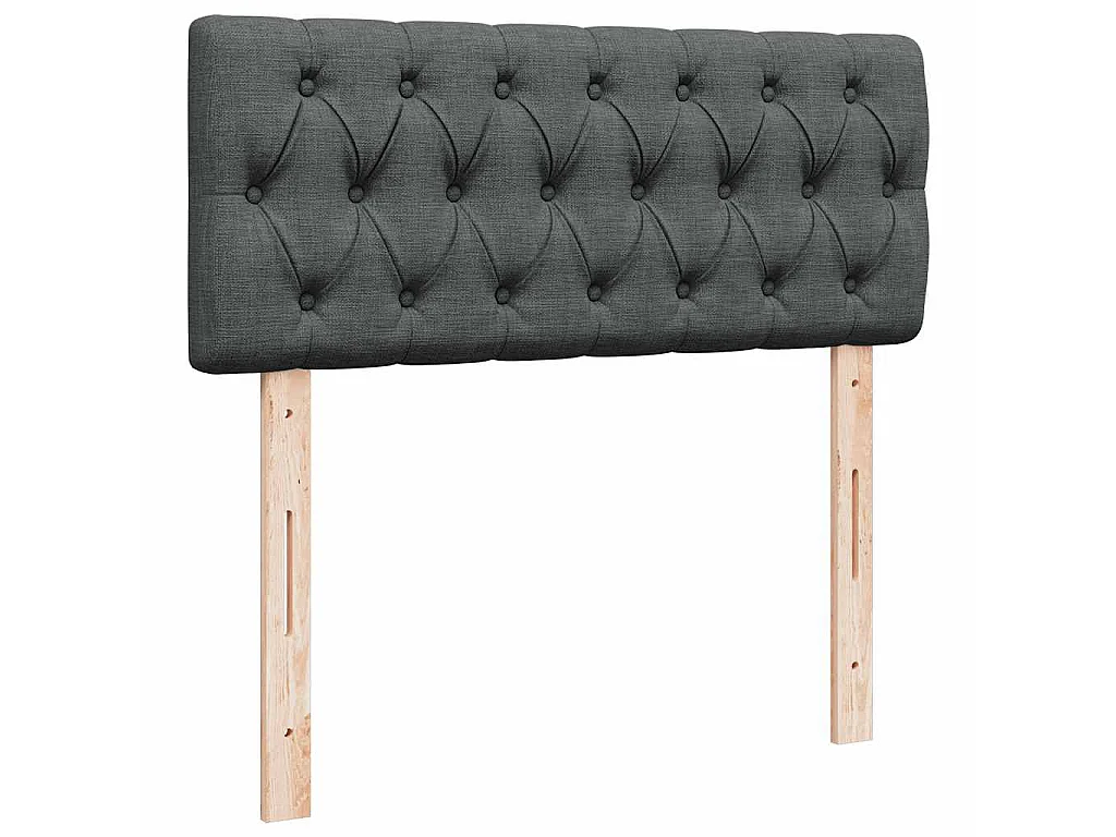 Boxspringbett mit Matratze Dunkelgrau 120x190 cm Stoff