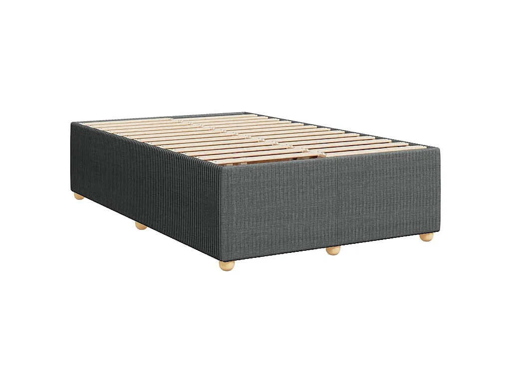 Boxspringbett mit Matratze Dunkelgrau 120x190 cm Stoff