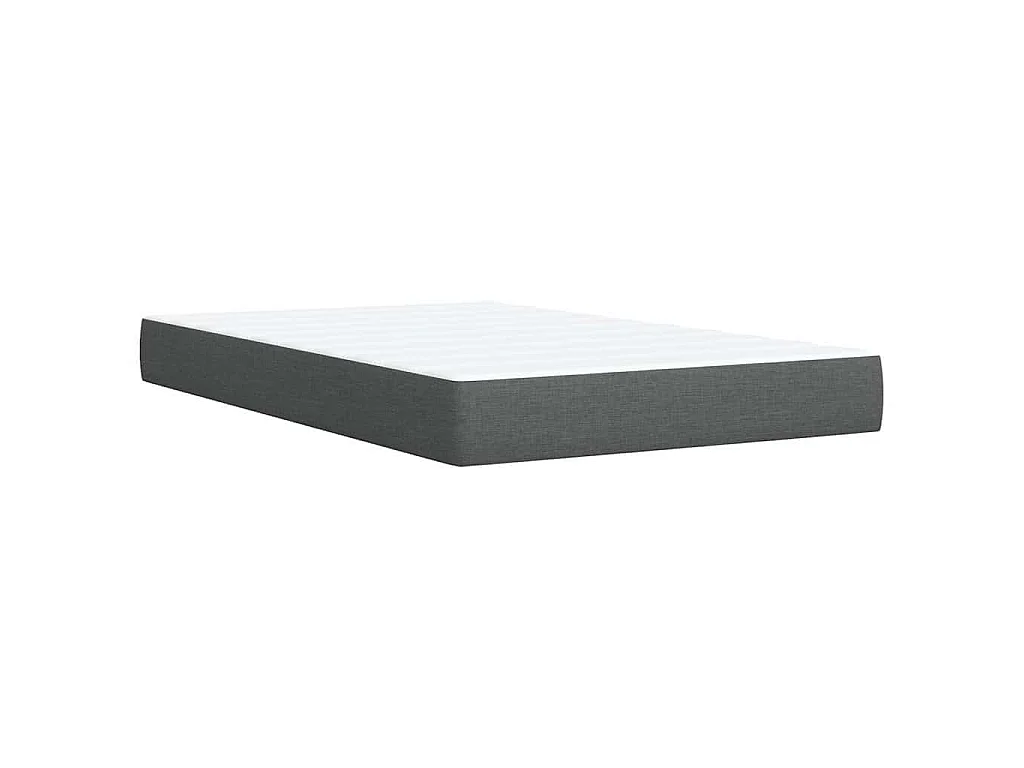 Giroletto a Molle con Materasso Grigio Scuro 120x190cm Tessuto