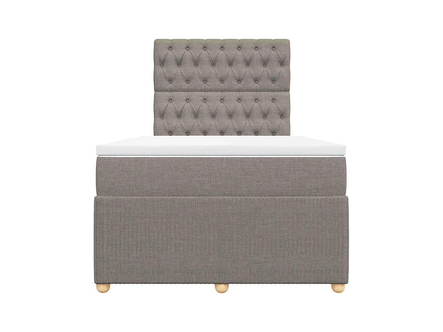 Sommier à lattes de lit avec matelas Taupe 120x200 cm Tissu