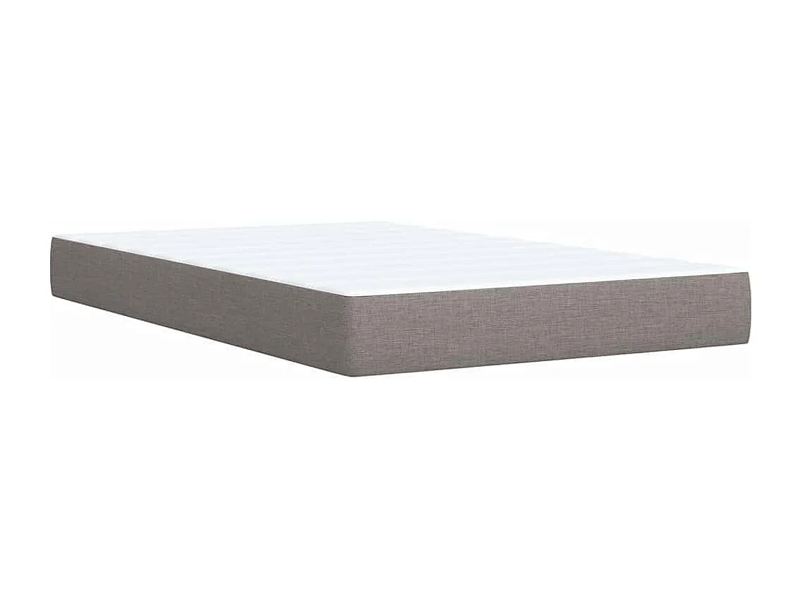 Sommier à lattes de lit avec matelas Taupe 120x200 cm Tissu