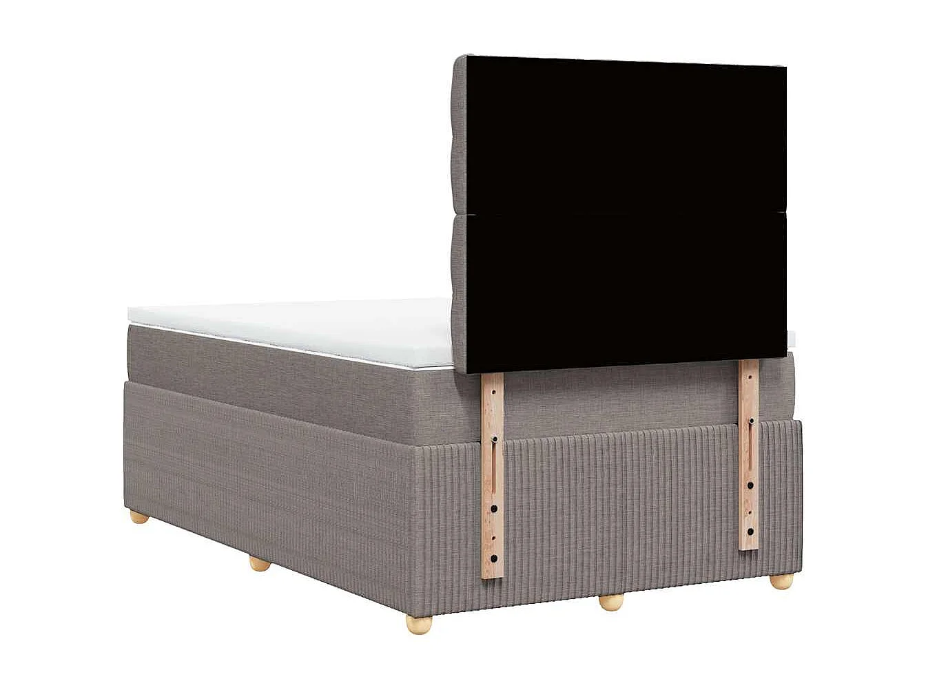 Giroletto a Molle con Materasso Tortora 120x200 cm in Tessuto