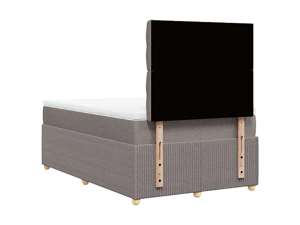 Boxspring met matras stof taupe 120x200 cm
