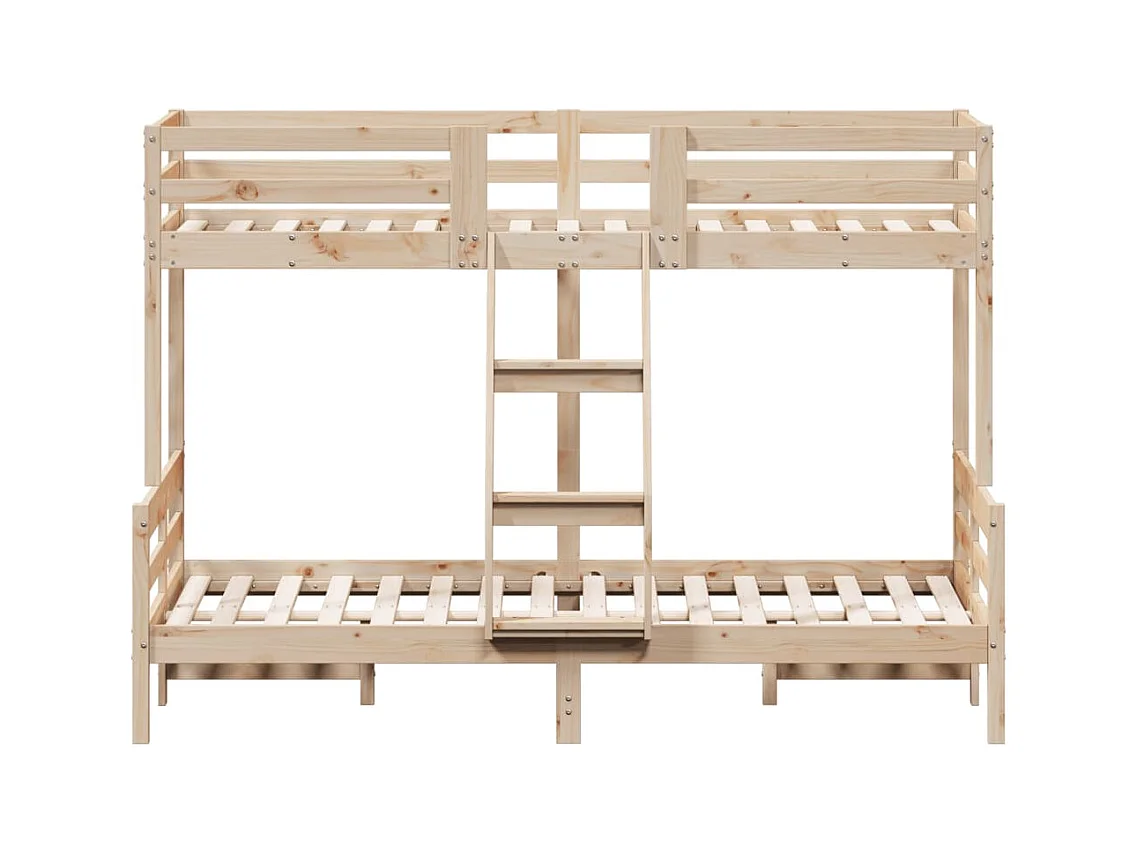 Lit superposé sans matelas 90x200/120x200 cm bois massif