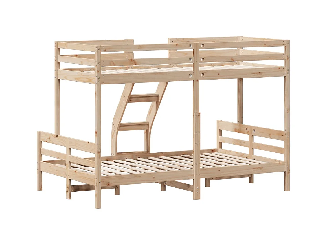 Lit superposé sans matelas 90x200/120x200 cm bois massif
