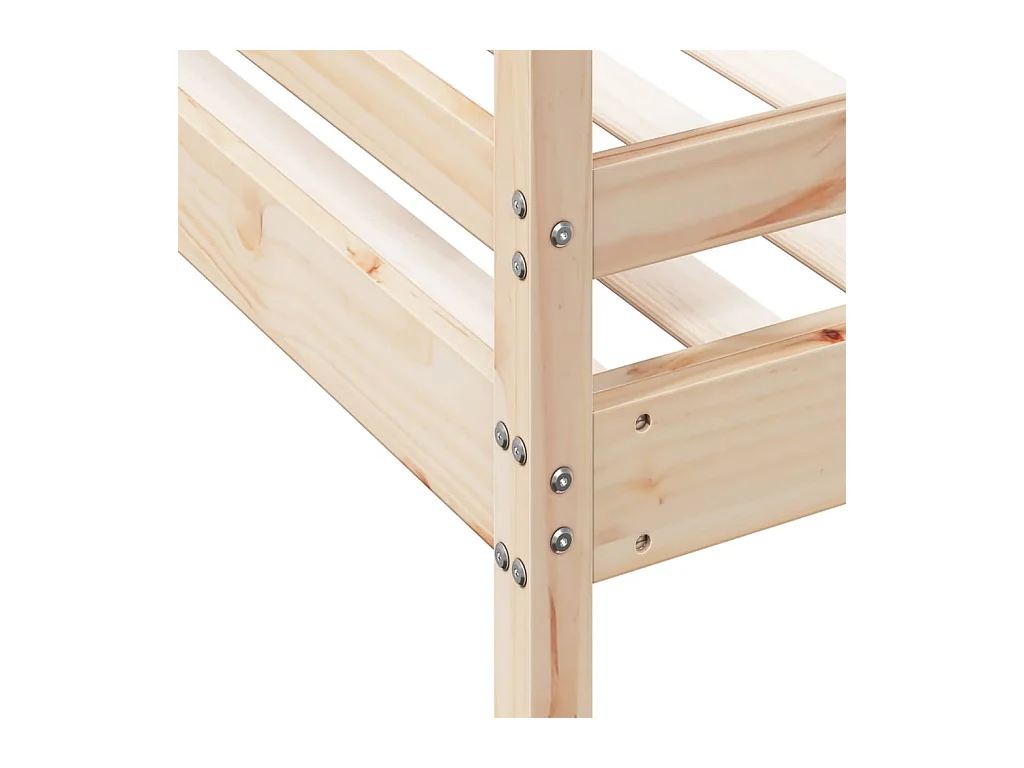 Lit superposé sans matelas 90x200/120x200 cm bois massif