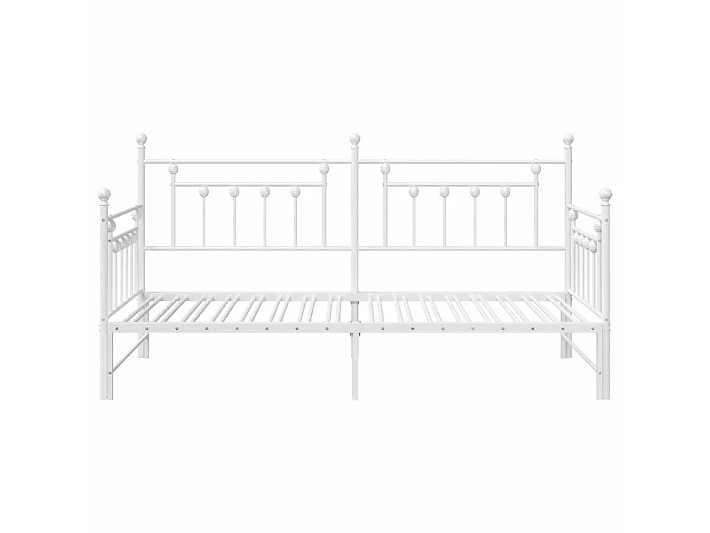 Bedframe voor een daybed Wit 100 x 190 cm Staal