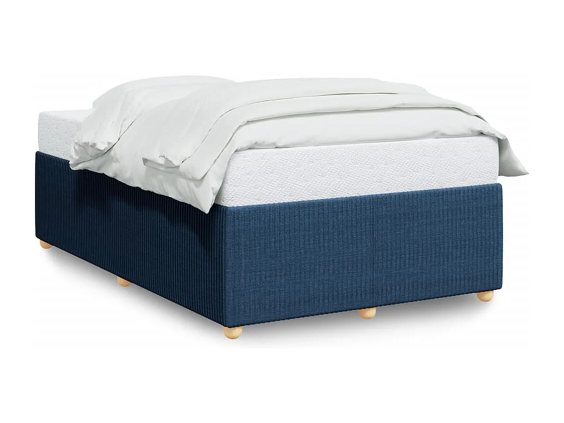 Estructura de cama sin colchón tela azul 120x190 cm