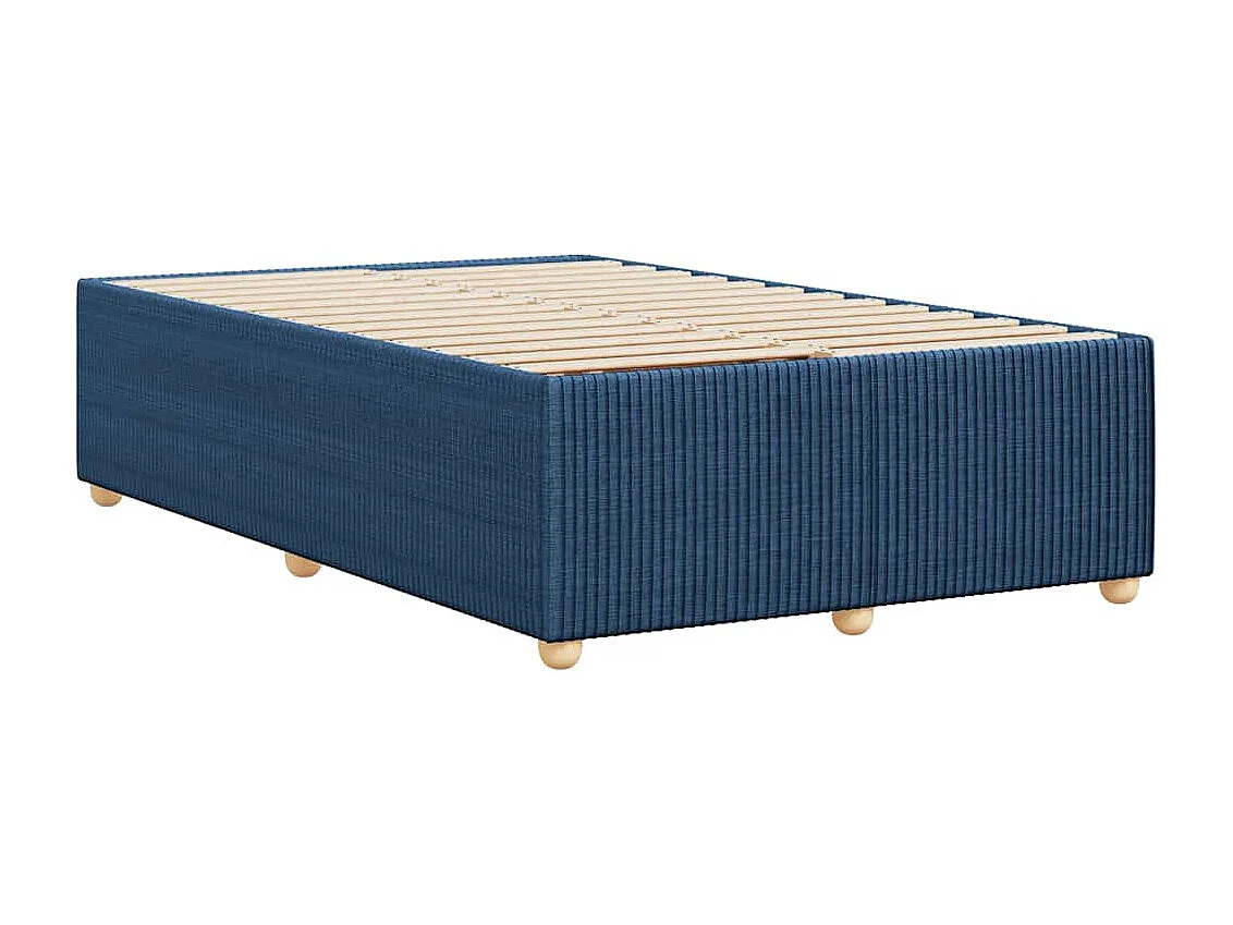 Estructura de cama sin colchón tela azul 120x190 cm