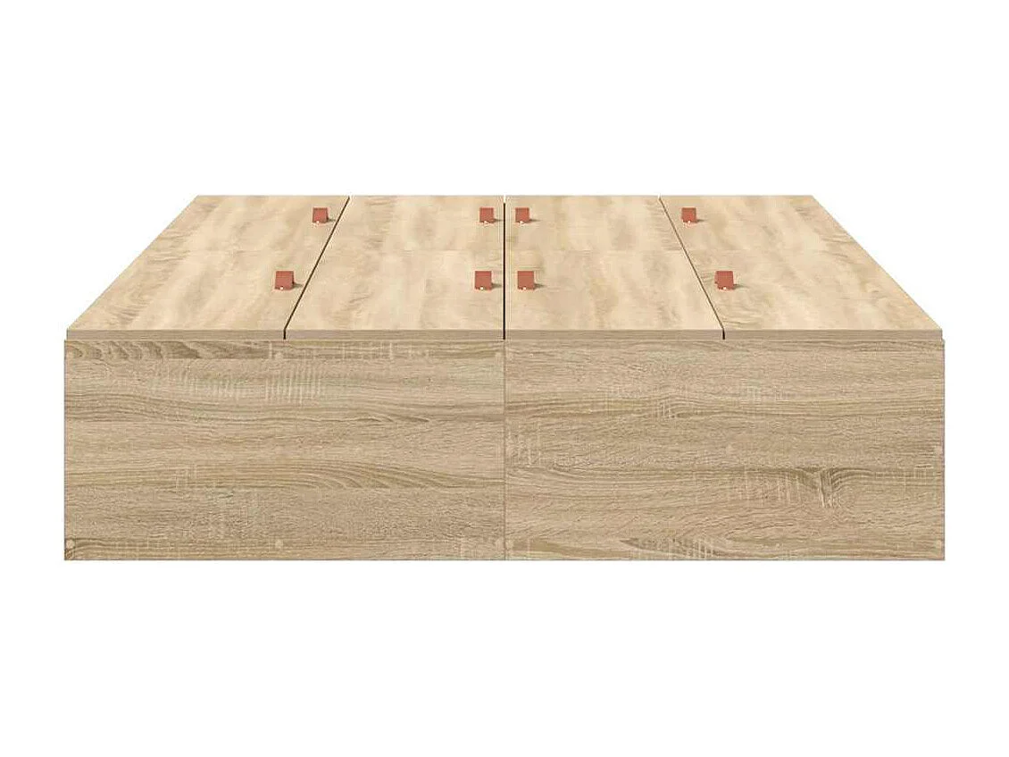 Cama con almacenamiento Roble Sonoma 120 x 190 cm