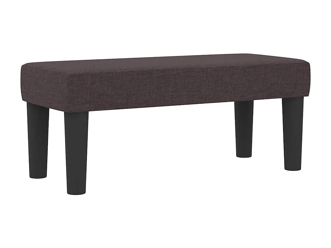 Lit à ressorts avec matelas Marron foncé 100 x 200 cm tissu