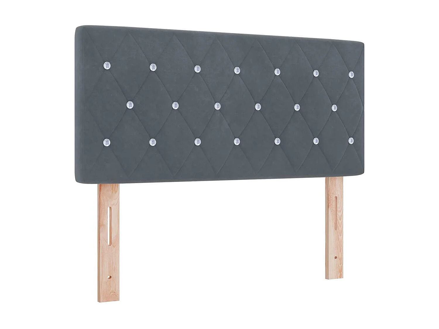 Lit à ressorts avec matelas Gris foncé 100 x 200 cm tissu