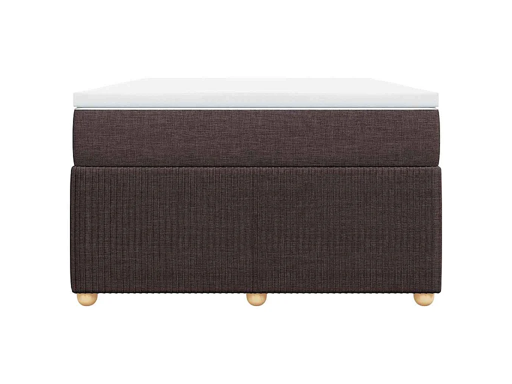 Boxspring met matras stof donkerbruin 120x190 cm