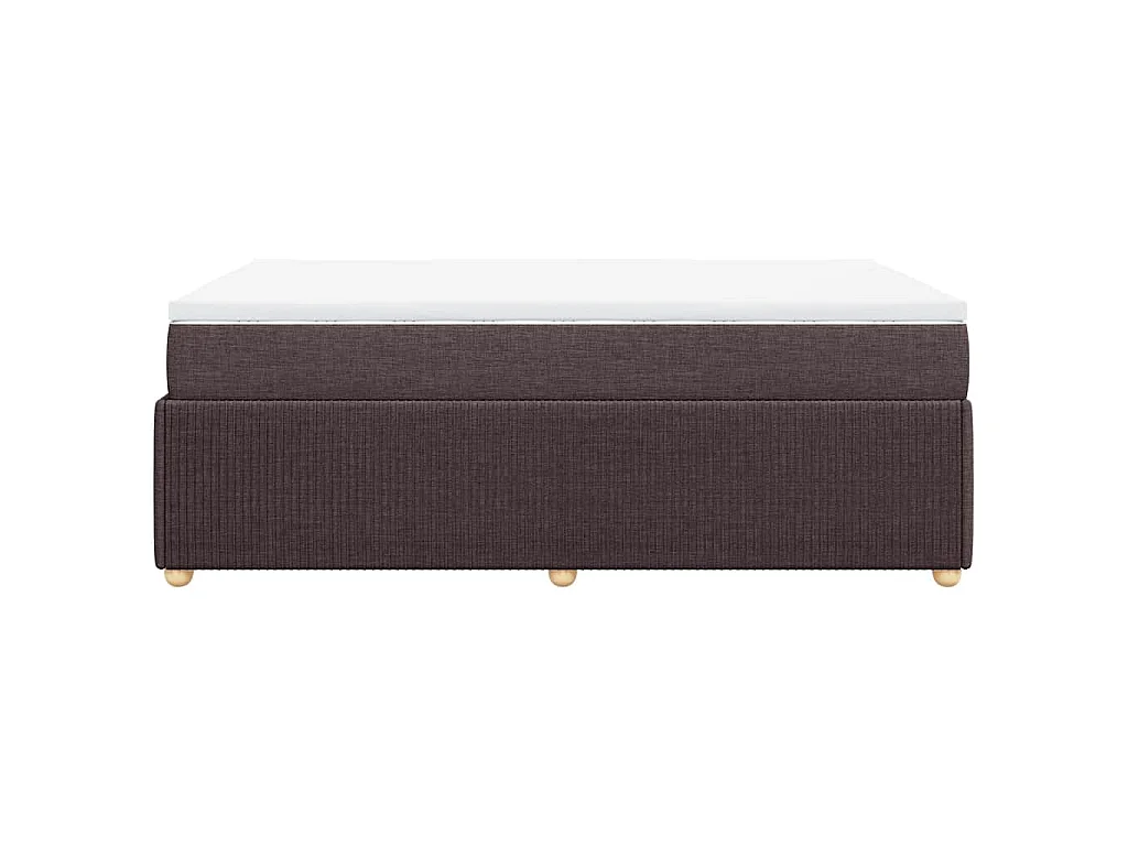Boxspring met matras stof donkerbruin 120x190 cm