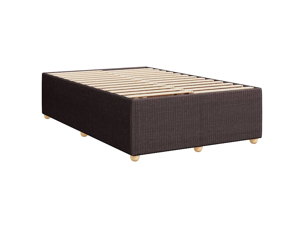 Boxspring met matras stof donkerbruin 120x190 cm