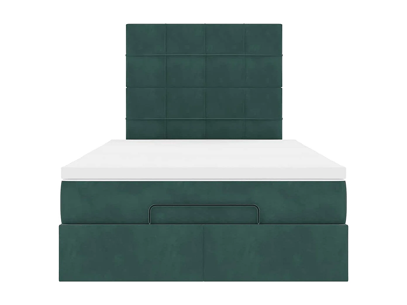 Ottoman bed met matrassen 120x200cm fluweel donkergroen