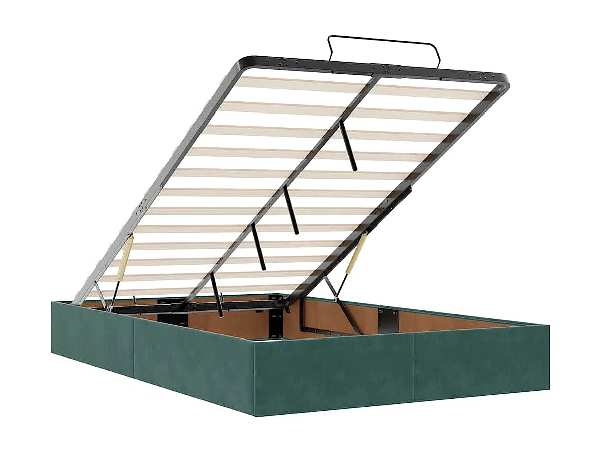 Ottoman bed met matrassen 120x200cm fluweel donkergroen