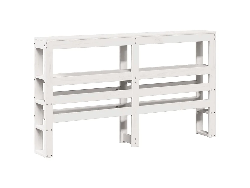 Cama sem colchão 120x190 cm madeira de pinho maciça branco