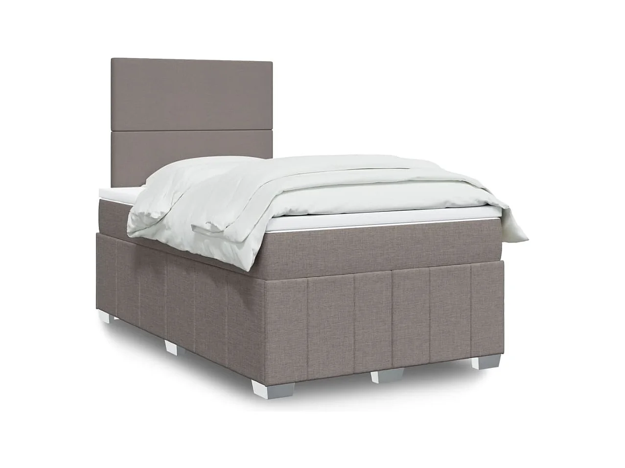 Boxspring met matras stof taupe 120x200 cm