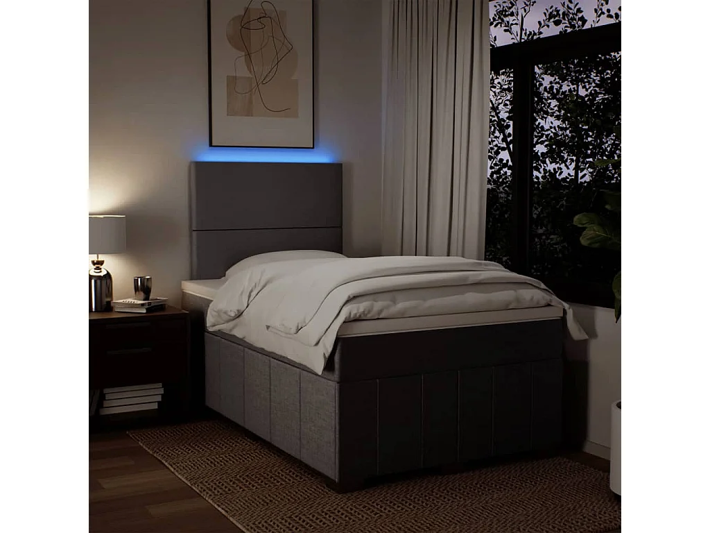 Boxspringbett mit Matratze Taupe 120x200 cm Stoff