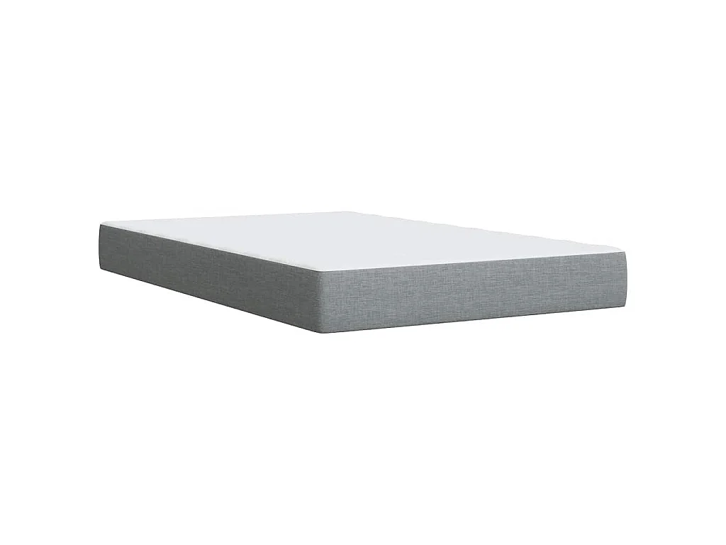 Boxspringbett mit Matratze Hellgrau 120x190 cm Stoff