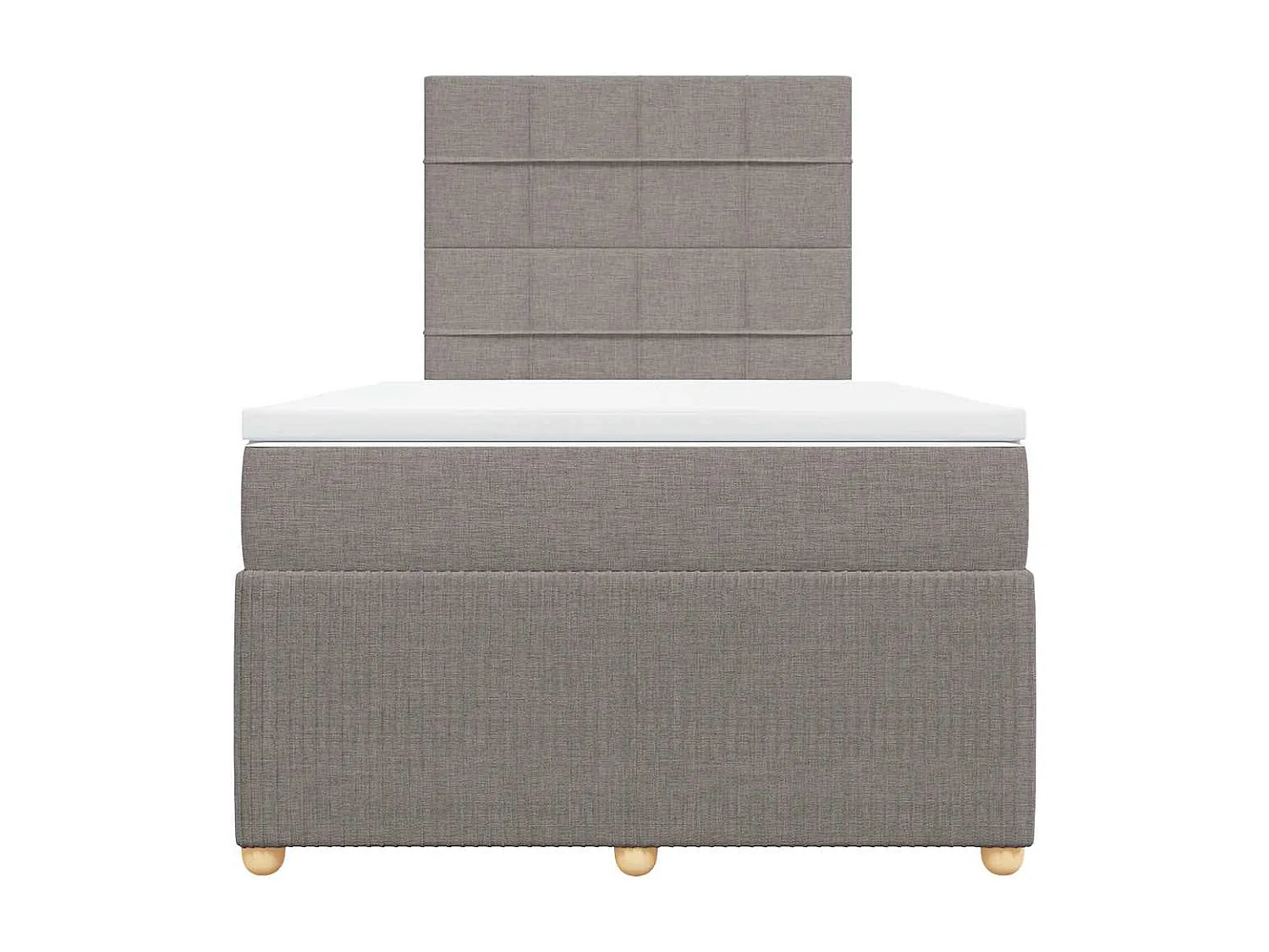 Sommier à lattes de lit avec matelas Taupe 120x200 cm Tissu