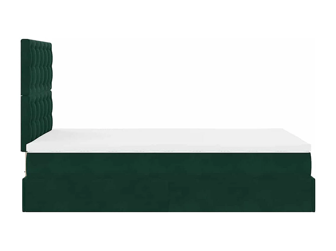 Ottoman bed met matrassen 120x200cm fluweel donkergroen