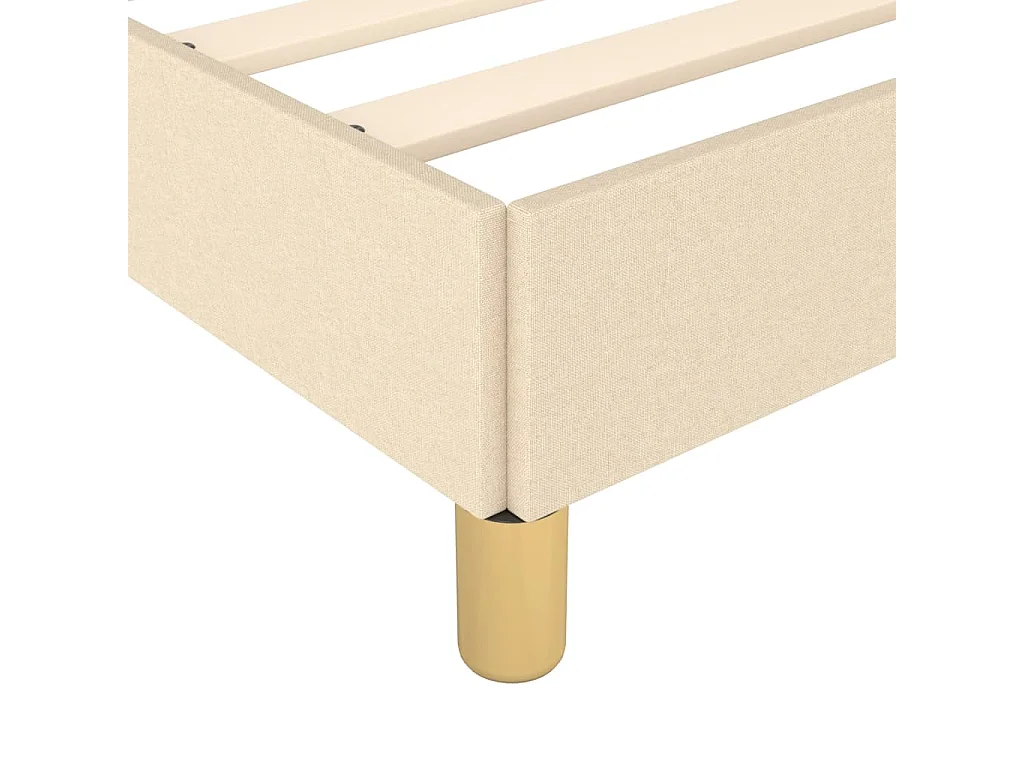 Bettgestell ohne Matratze Creme 120x200 cm Stoff