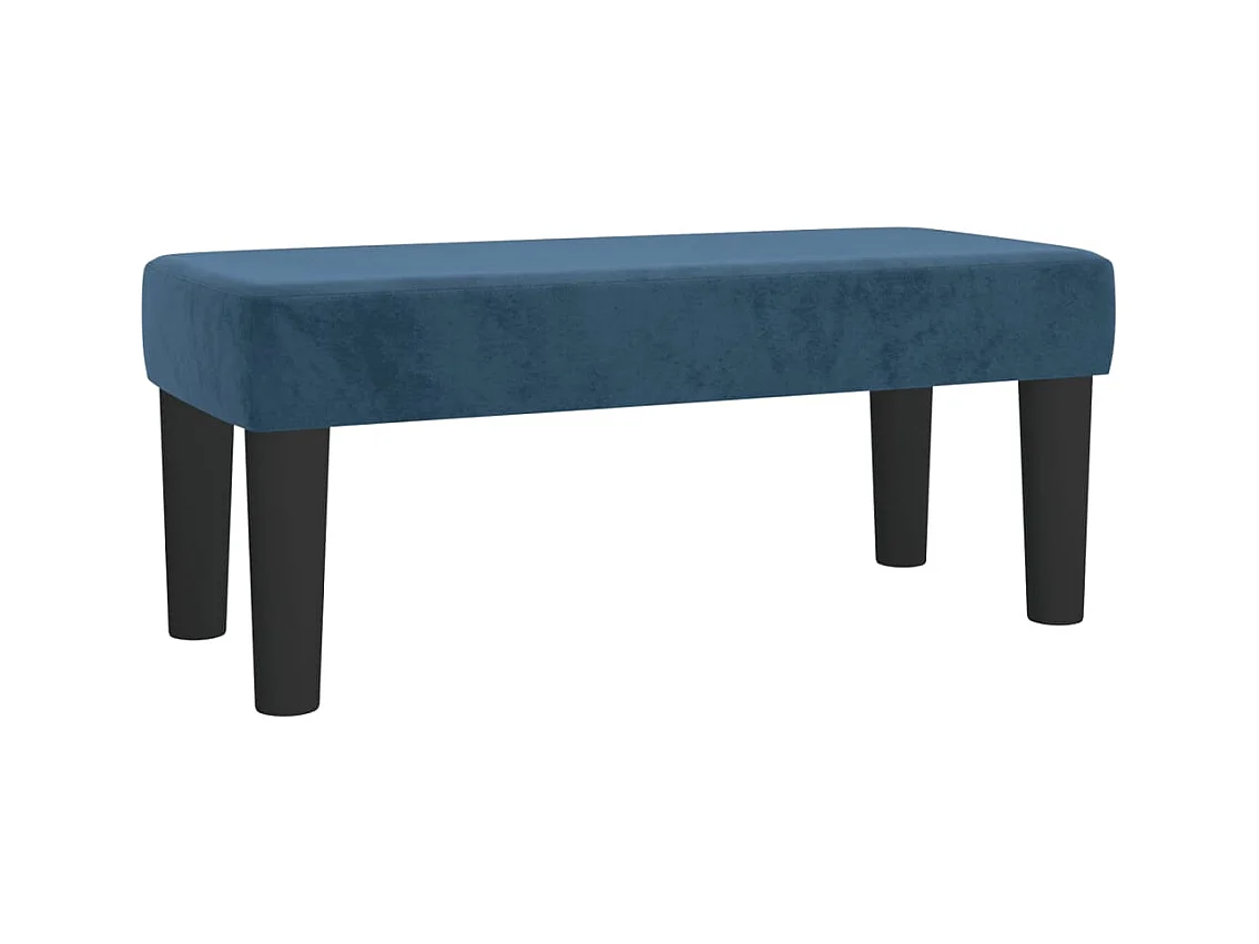 Giroletto a Molle con Materasso Blu Scuro 120x190 cm in Velluto