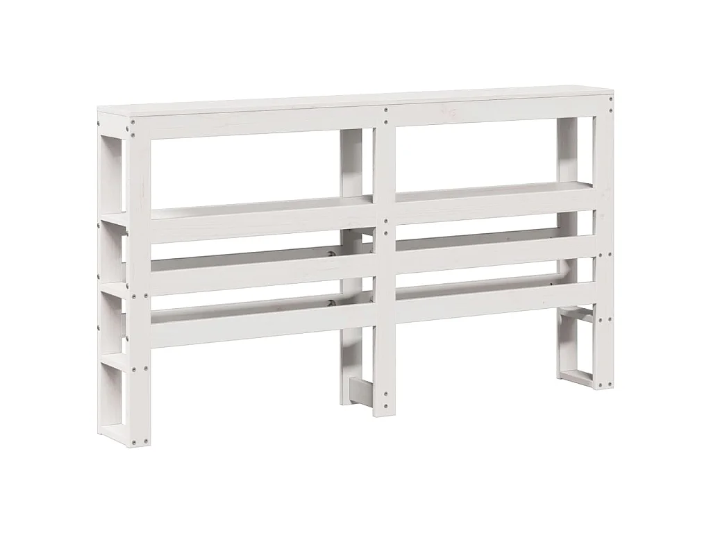 Letto senza Materasso Bianco 120x190 cm Legno Massello di Pino