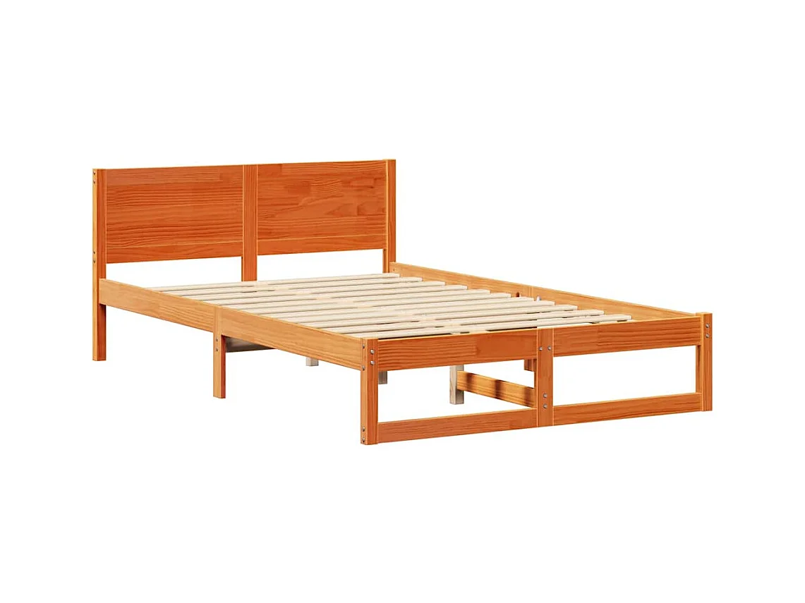 Cadre de lit Marron 120 x 190 cm Bois de pin massif