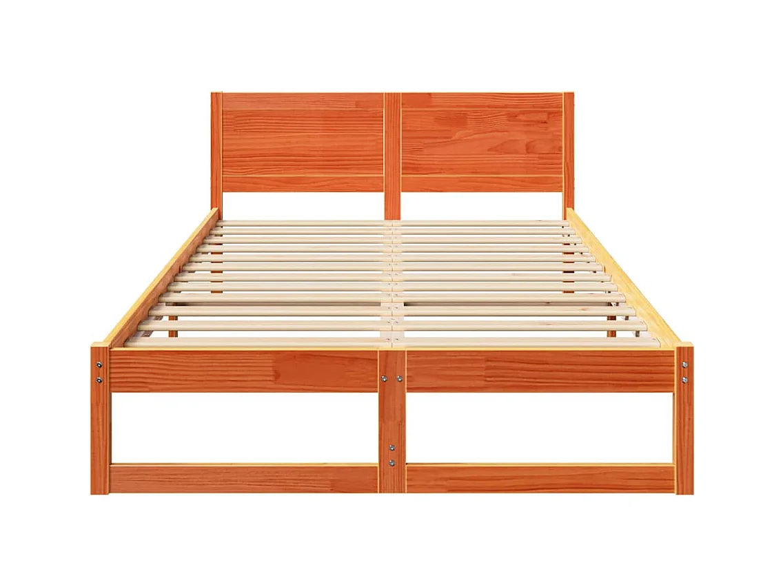 Cadre de lit Marron 120 x 190 cm Bois de pin massif