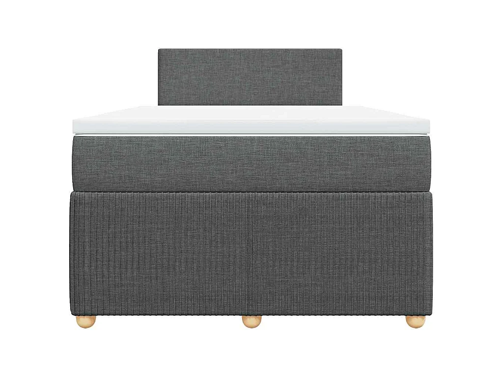 Giroletto a Molle con Materasso Grigio Scuro 120x190cm Tessuto