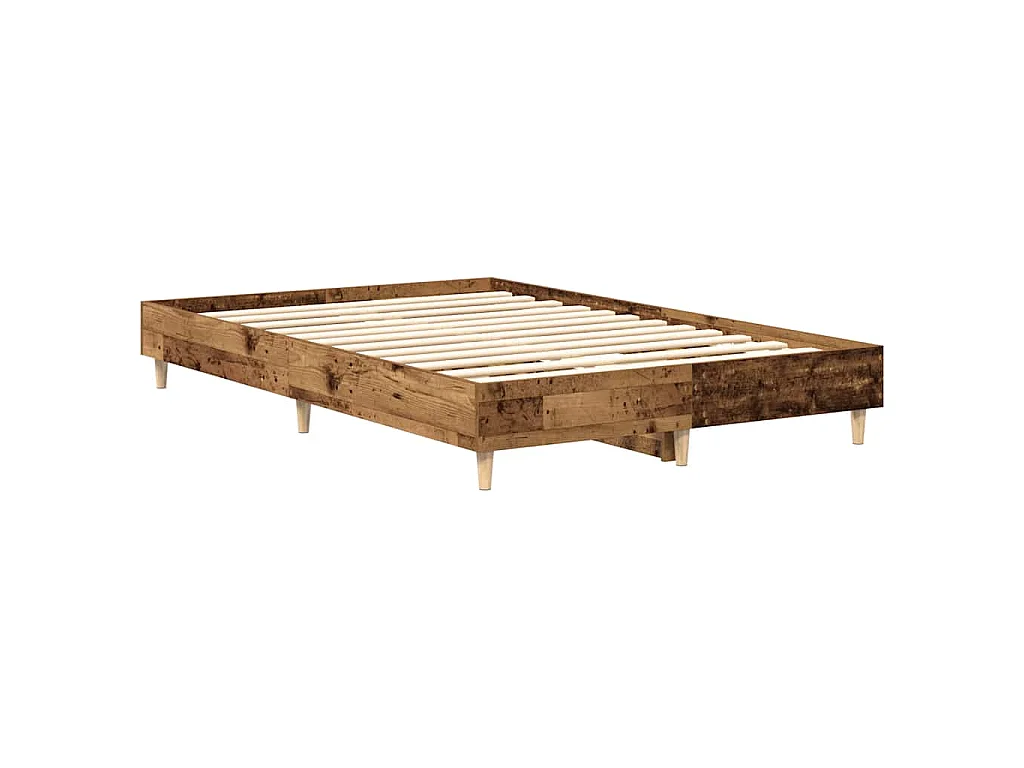 Bettgestell ohne Matratze Altholz-Optik 120x190cm Holzwerkstoff
