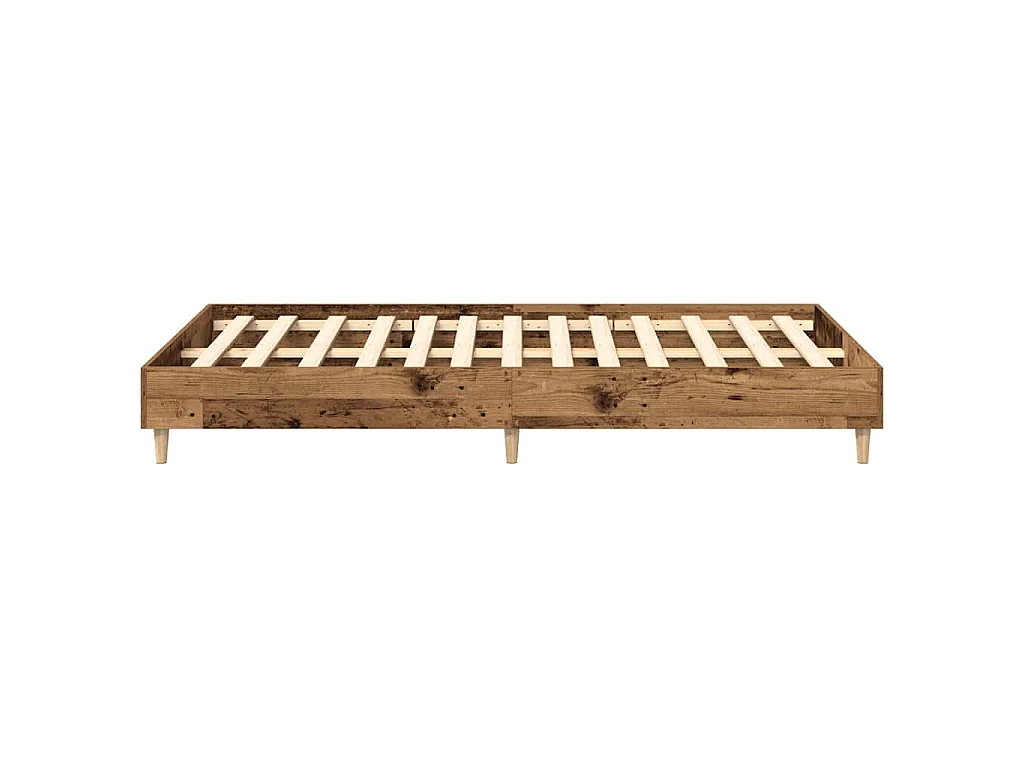 Bettgestell ohne Matratze Altholz-Optik 120x190cm Holzwerkstoff