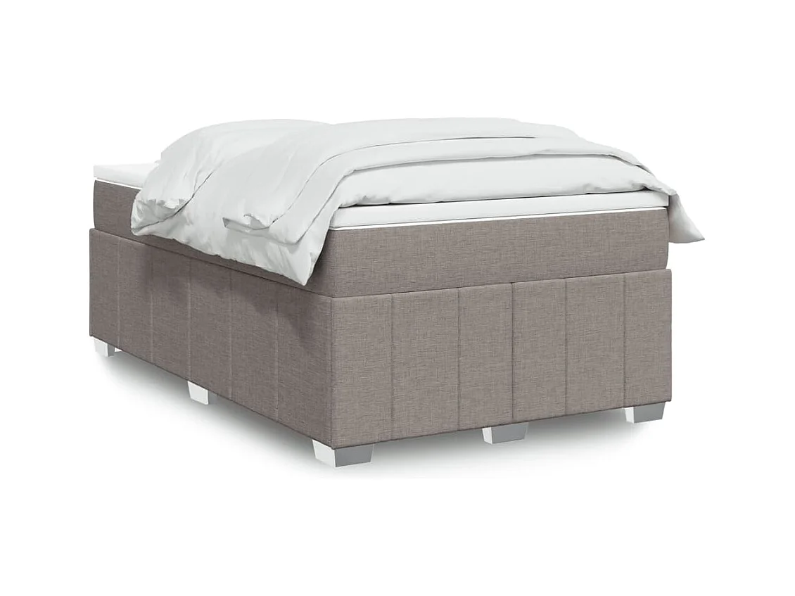 Sommier à lattes de lit avec matelas taupe 120x190 cm tissu