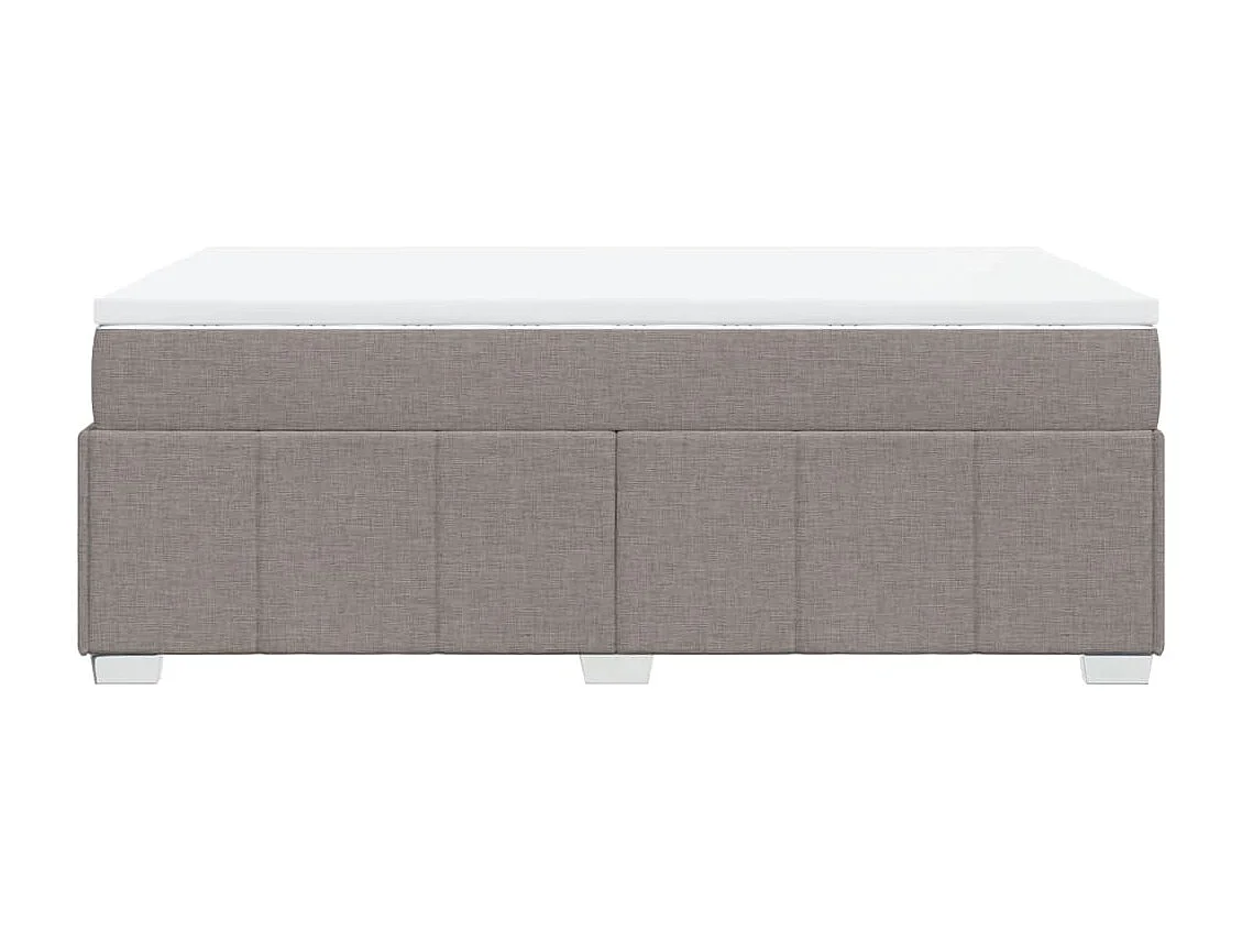 Cama boxspring c/ colchão 120x190cm tecido castanho-acinzentado