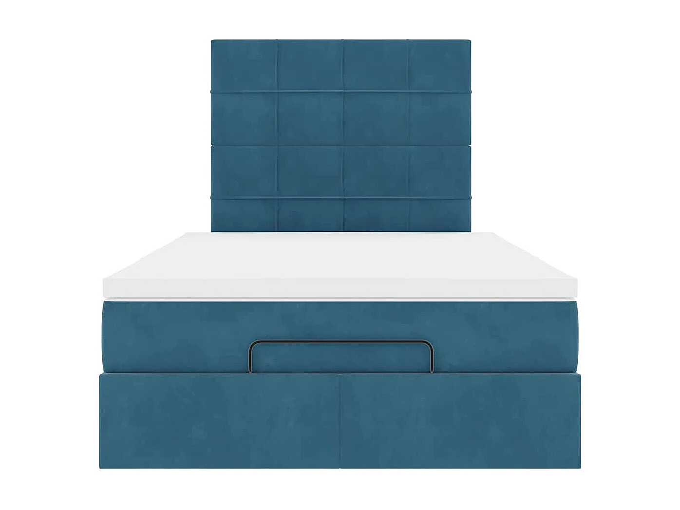 Ottoman bed met matrassen 120x190cm fluweel donkerblauw