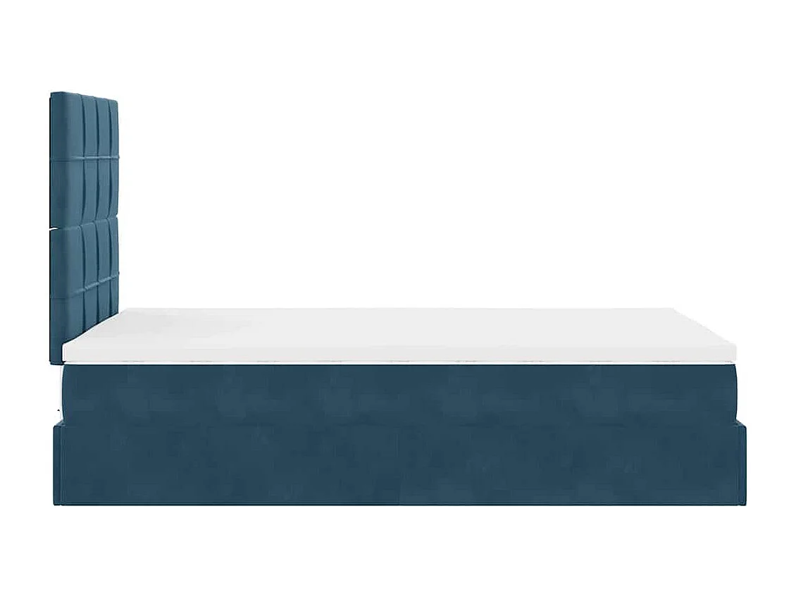 Struttura Letto Pouf con Materassi 120x190 cm Velluto