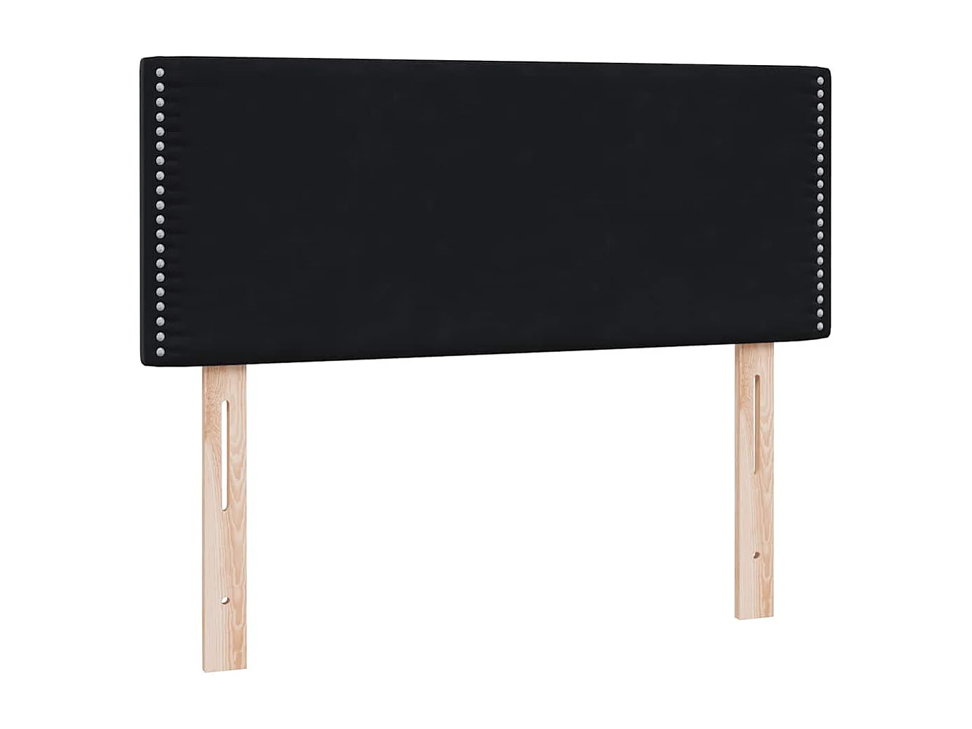 Sommier à lattes de lit avec matelas noir 120x210 cm velours