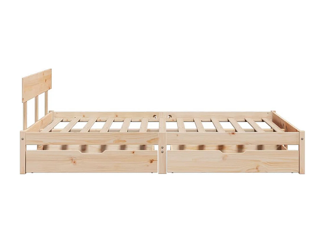 Bedframe zonder matras massief grenenhout 120x190 cm