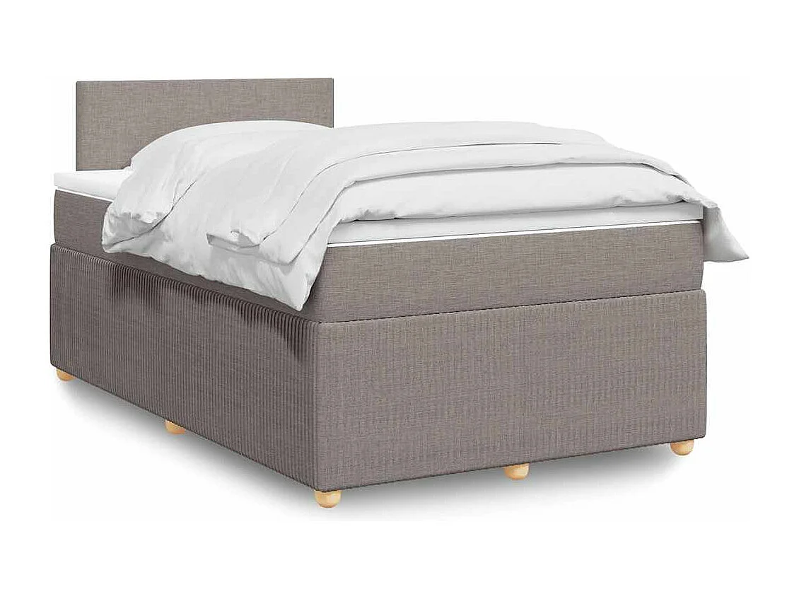 Boxspringbett mit Matratze Taupe 120x190 cm Stoff