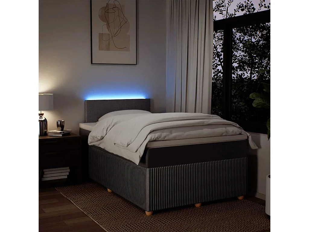 Sommier à lattes de lit avec matelas taupe 120x190 cm tissu