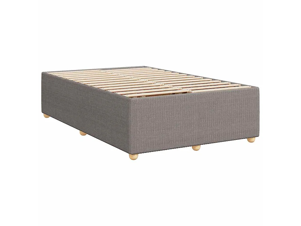 Sommier à lattes de lit avec matelas taupe 120x190 cm tissu