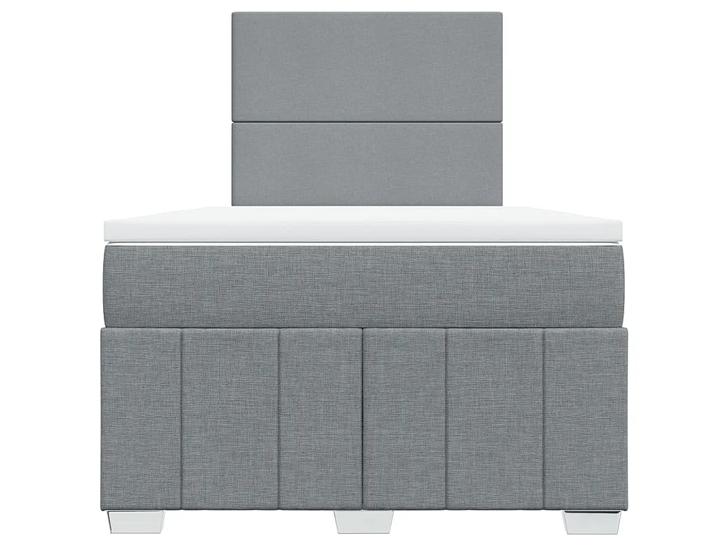 Boxspring met matras stof lichtgrijs 120x190 cm