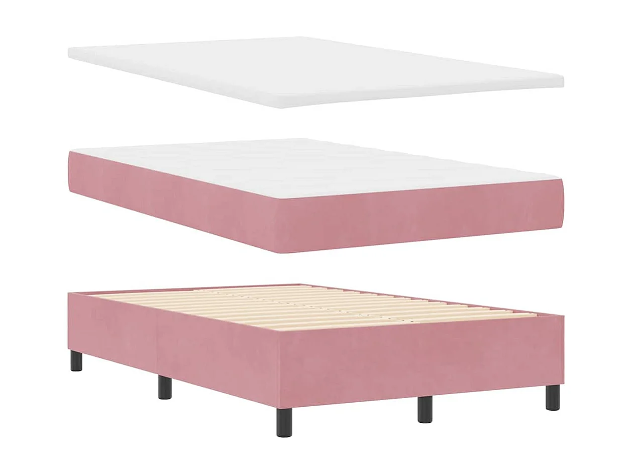 Boxspringbed met matras Roze 120 x 190 cm Fluweel