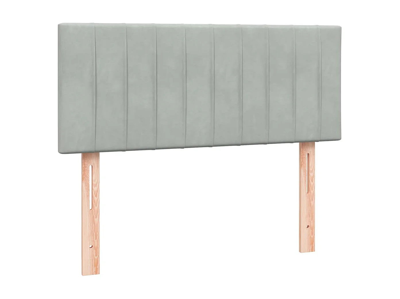 Cama box spring con colchón y LED terciopelo gris claro 120x210 cm