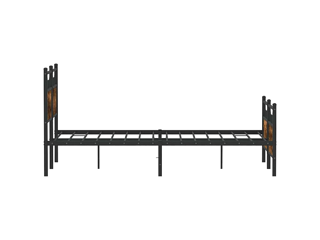 Estructura de cama sin colchón madera roble ahumado 120x190 cm