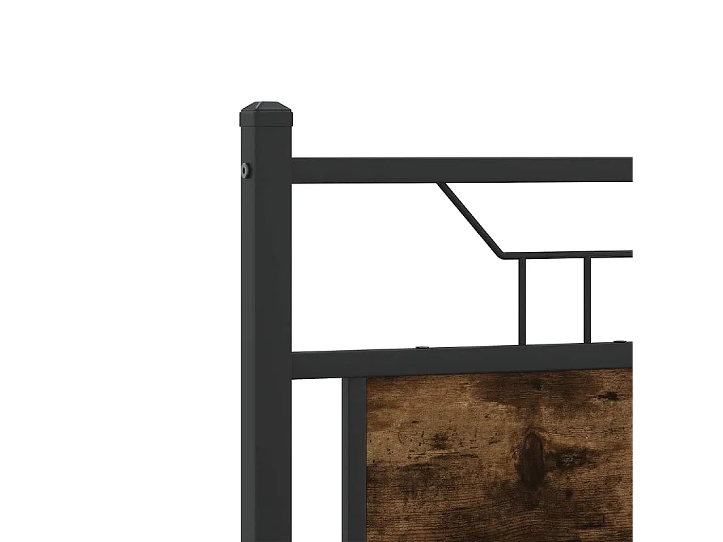 Estructura de cama sin colchón madera roble ahumado 120x190 cm